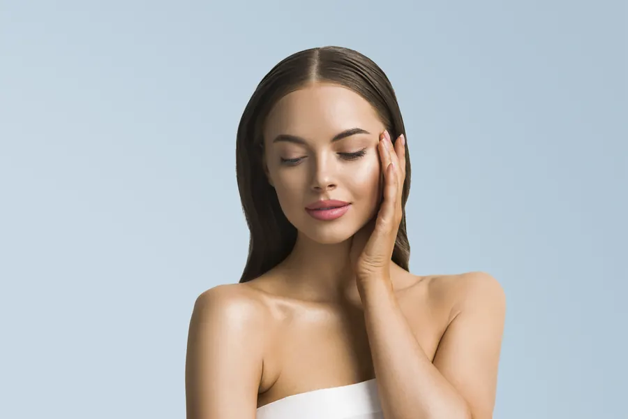 Woman with smooth, healthy skin representing bioidentical hormone therapy for women