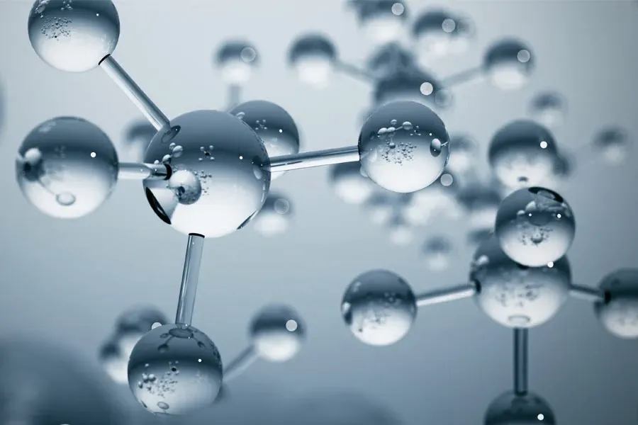 Peptide-Therapy-Doctor A 3D illustration of blue-gray toned water molecules, representing peptide therapy from Blessed Beauty Boutique in Greater Phoenix.