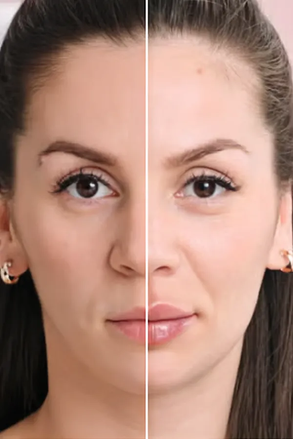 Restylane-Filler-Treatment A before and after image of Resylane fillers. Get Restylane fillers from Blessed Beauty Boutique in Greater Phoenix.